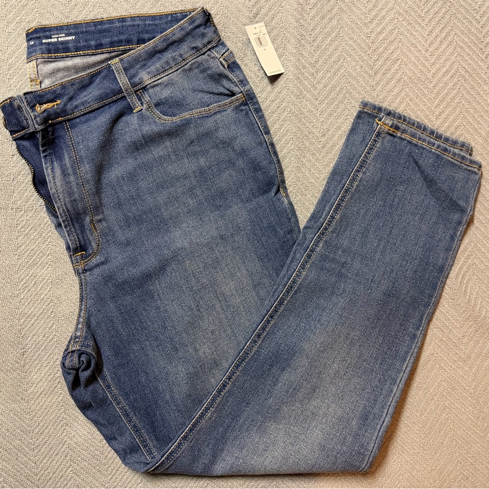 Old Navy Women's High Rise Super Skinny Jeans in Classic Blue NWT